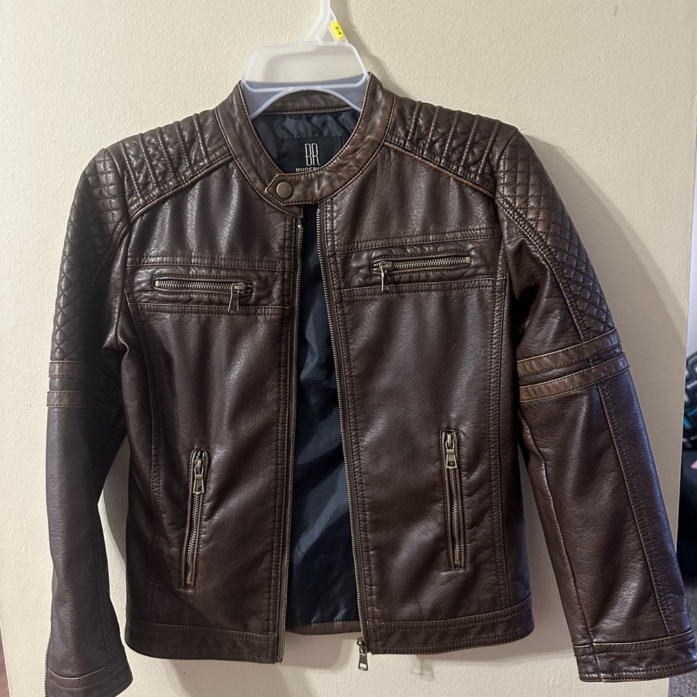 Beautiful leather-feel bomber jacket